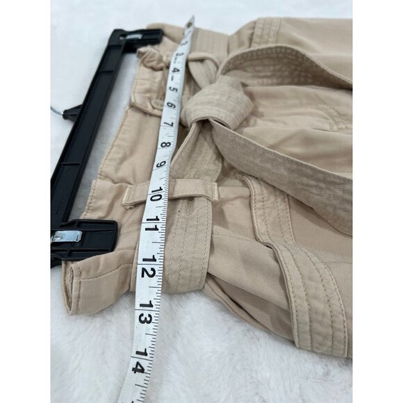 Topshop Casual Utility Trousers Tie Belt Paperbag Waist Pants w/Patch Pockets - Picture 12 of 12